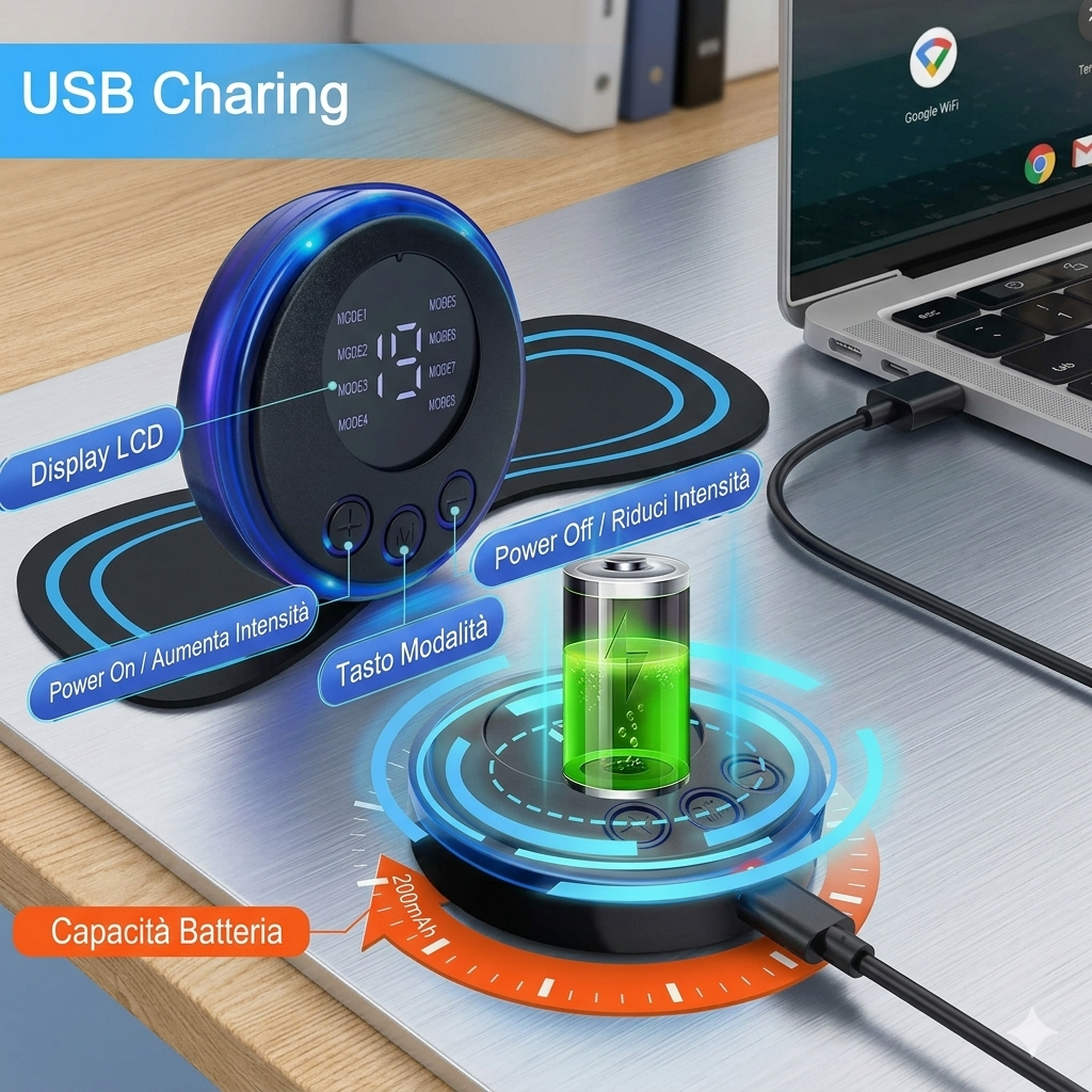 EMS Neck Massager Electric Muscle Stimulator Cervical Sticker Massage Patch Low Frequency Pulse Pads Body Pain Relief Masajeador