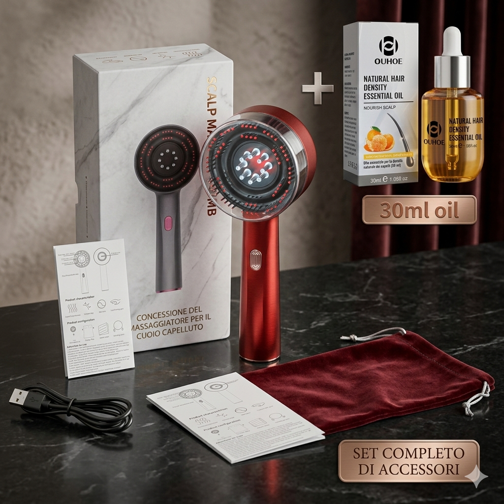 Electric Vibration Massage Comb Massage Scalp Brush Applicator Inject Essential Oils Scalp Care & Hair Care