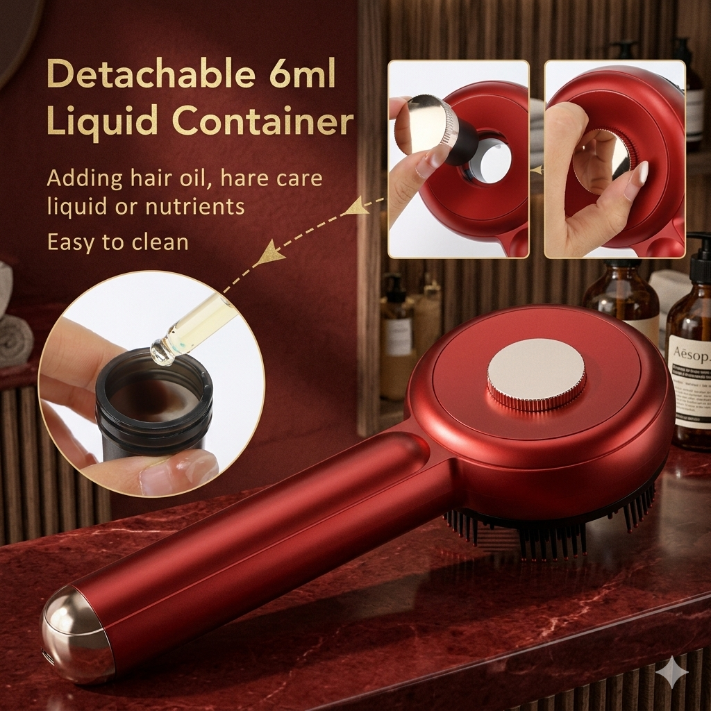 Electric Vibration Massage Comb Massage Scalp Brush Applicator Inject Essential Oils Scalp Care & Hair Care