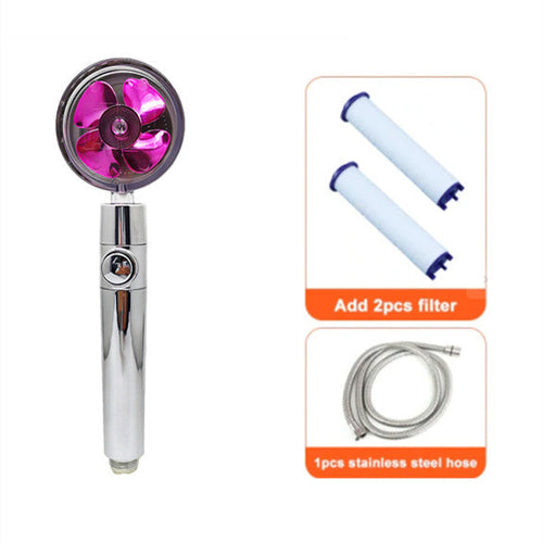 Soffione Doccia 360° Rotante — Alta Pressione, Risparmio Idrico con Filtro