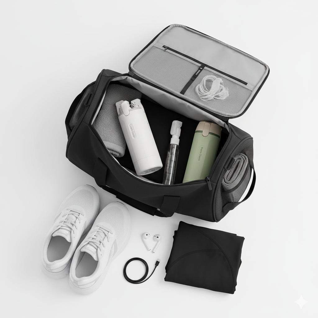 Dispenser flat lay sportivo