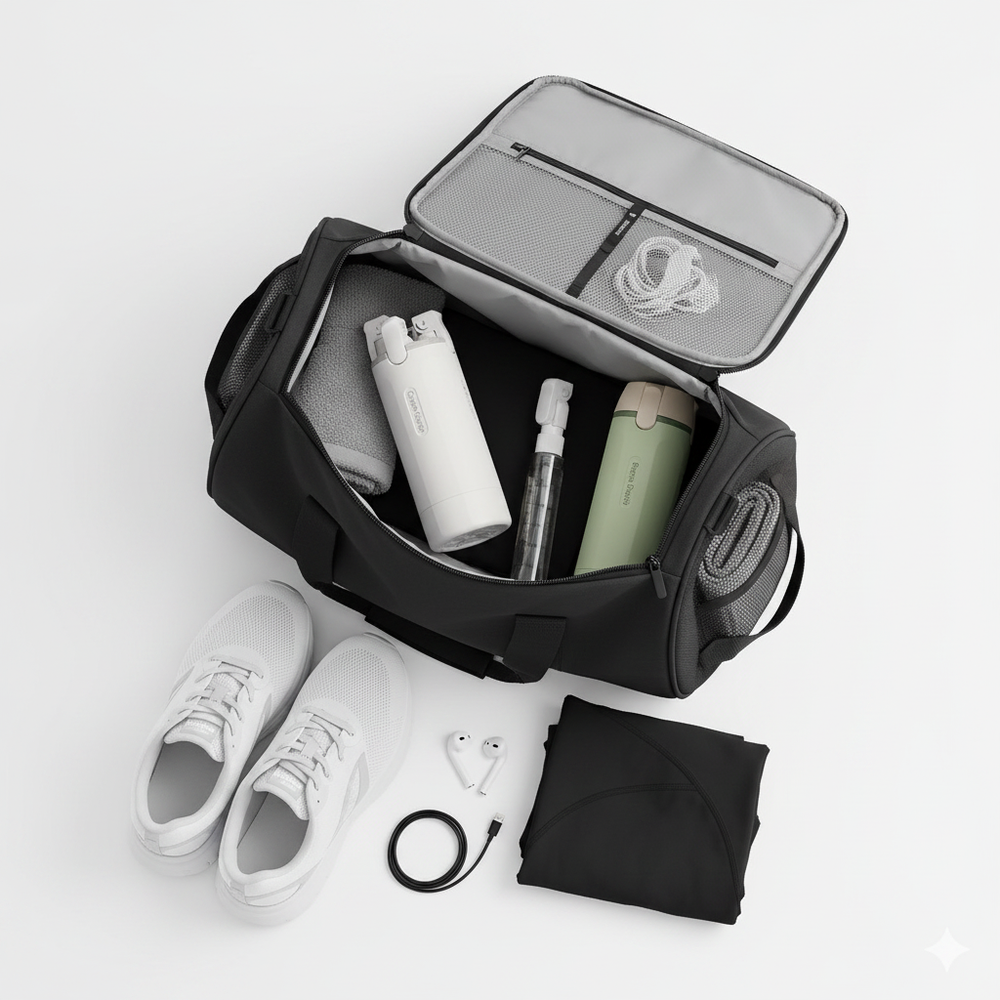 Dispenser flat lay sportivo