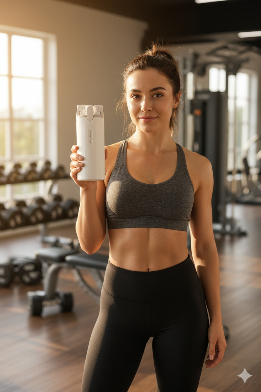 Donna palestra dispenser