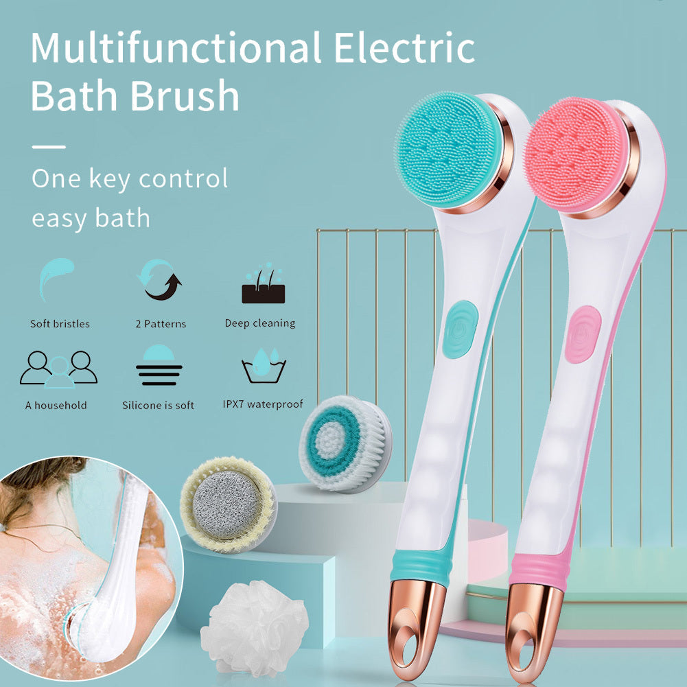 Spazzola Elettrica da Bagno in Silicone | Ricarica USB, 2 Velocità, Impermeabile