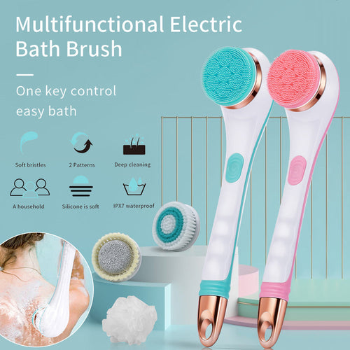 Spazzola Elettrica da Bagno in Silicone | Ricarica USB, 2 Velocità, Impermeabile