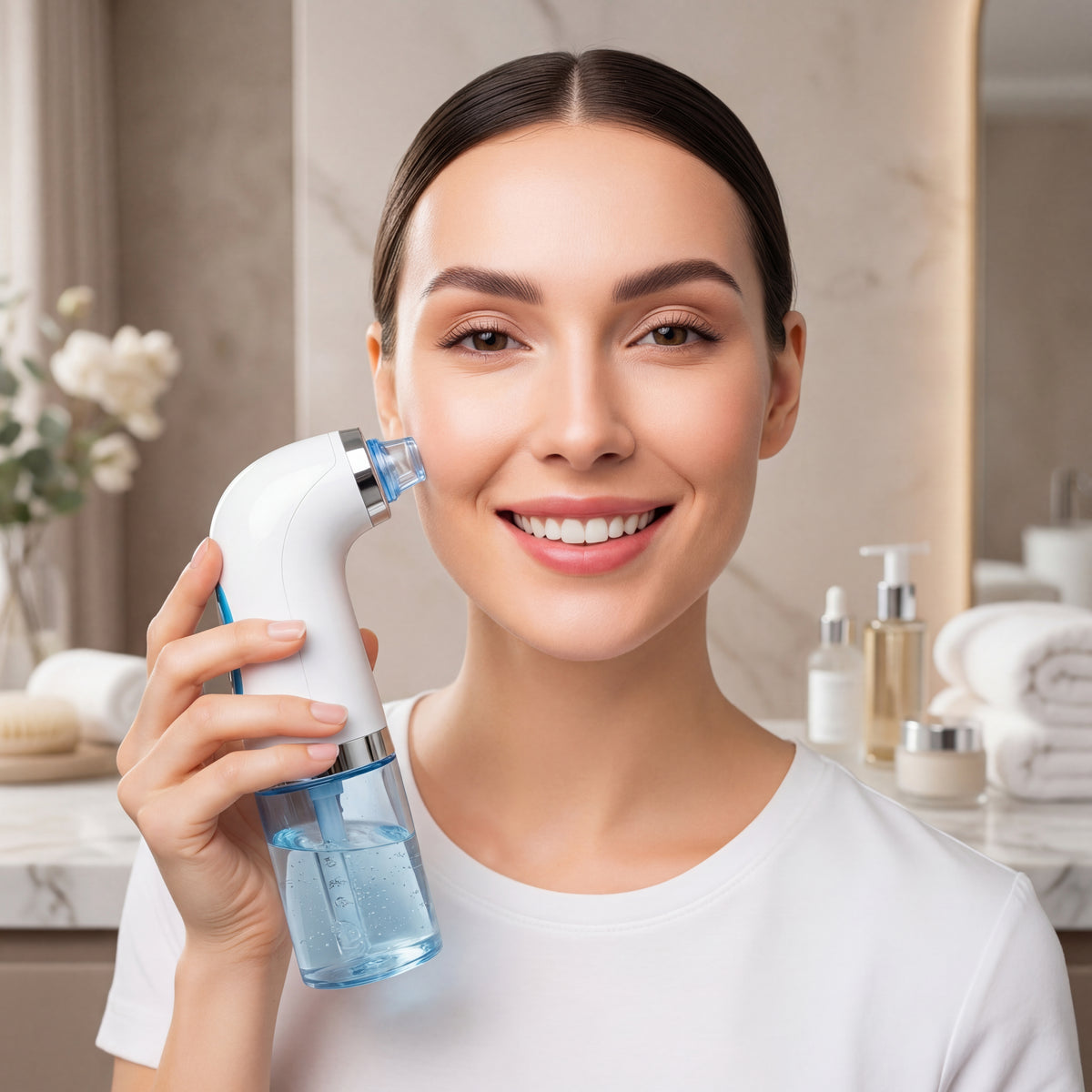 Aspiratore per punti neri, pulitore per pori, aspiratore per punti neri migliorato, aspiratore per il viso ricaricabile, strumento per l'estrazione di comedoni e punti neri